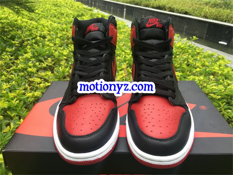 Tumbled Leather Air Jordan 1 OG High Banned 2017